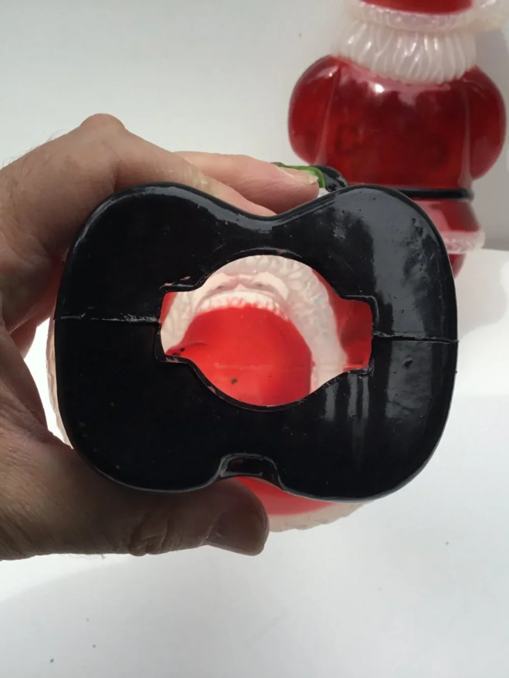 2 VINTAGE SANTA CLAUS BLOW MOLD 9.5